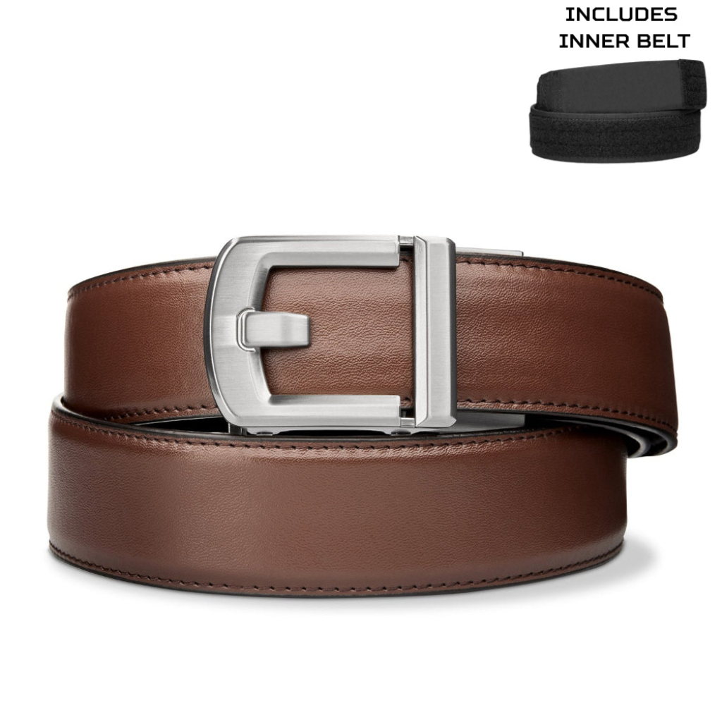 Brown Dark Women's archive belt leather brown 小物 1.5 Horseshoe Brass or Steel | Belt Leather 小物
