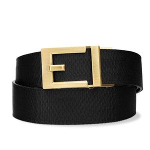 Kore Essentials Classic Nylon Fashion Belt with an Express Brass Buckle 1.37"
