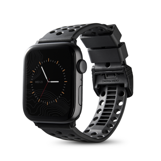 Kore Essentials Interstellar Micro-Adjustable Smart Watch Band Attached to Smart Watch