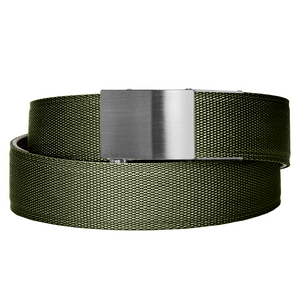 Kore Essentials Ranger Green Ratcheting Style EDC Gun Belt with a Stainless Steel X4 Buckle