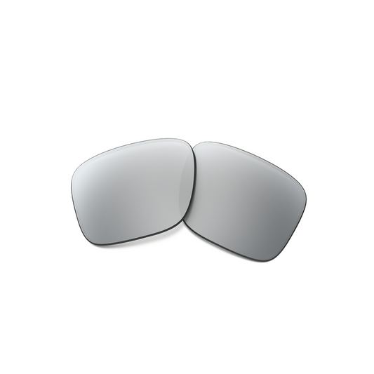A pair of Kore Essentials polarized replacement lenses sit on a white background