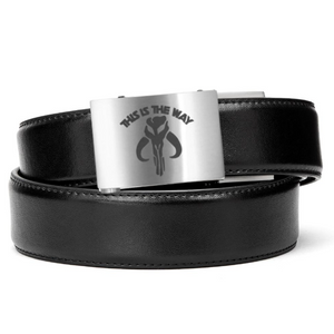THIS IS THE WAY ENGRAVED BUCKLE | LEATHER GUN BELT 1.5"