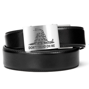 DON'T TREAD ON ME ENGRAVED BUCKLE | LEATHER GUN BELT 1.5"