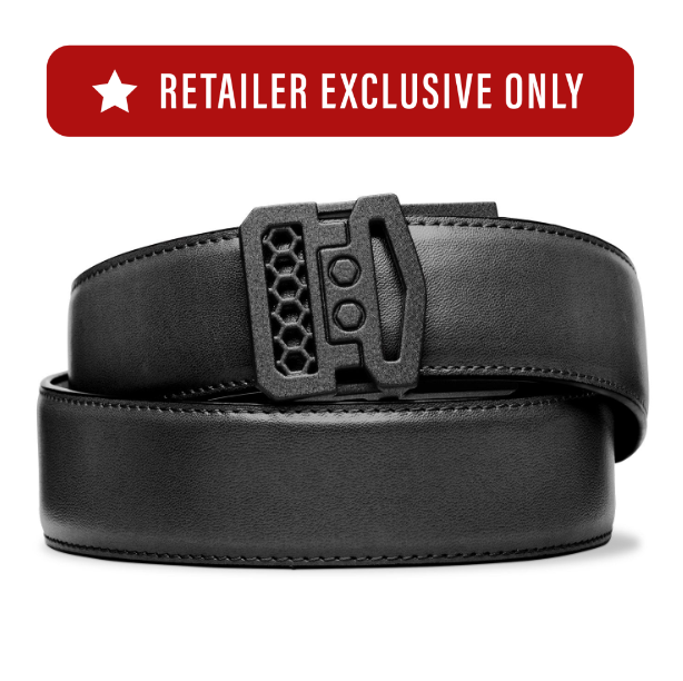 DEALER EXCLUSIVE X10 BUCKLE LEATHER GUN BELT 1.5