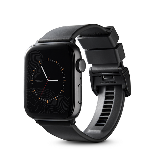 Smart Watch Equipped with the Kore Smooth Operator Smart Watch Band that Showcases the Hidden Micro-Adjustable Track System