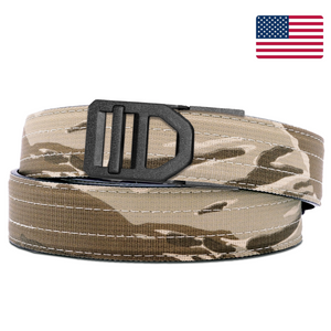 Kore Essentials Desert Tiger Stripe Camo Nylon Gun Belt with an X5 Buckle