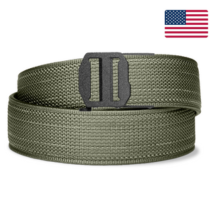 Kore Essentials USA Made Ranger Green Nylon Web Gun Belt with an X7 Buckle
