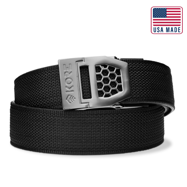 Kore Essentials 1 Rated Gun Belt X Buckle 1.5 USA Made Tactical Gun Belt