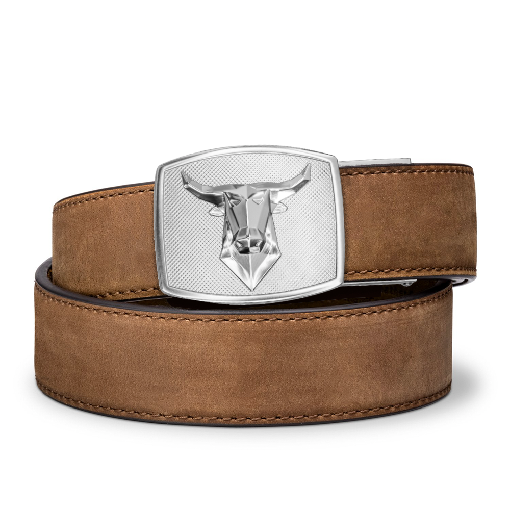 Kore Essentials  #1 Rated Gun Belt Bull Buckle Buffalo Leather Belt