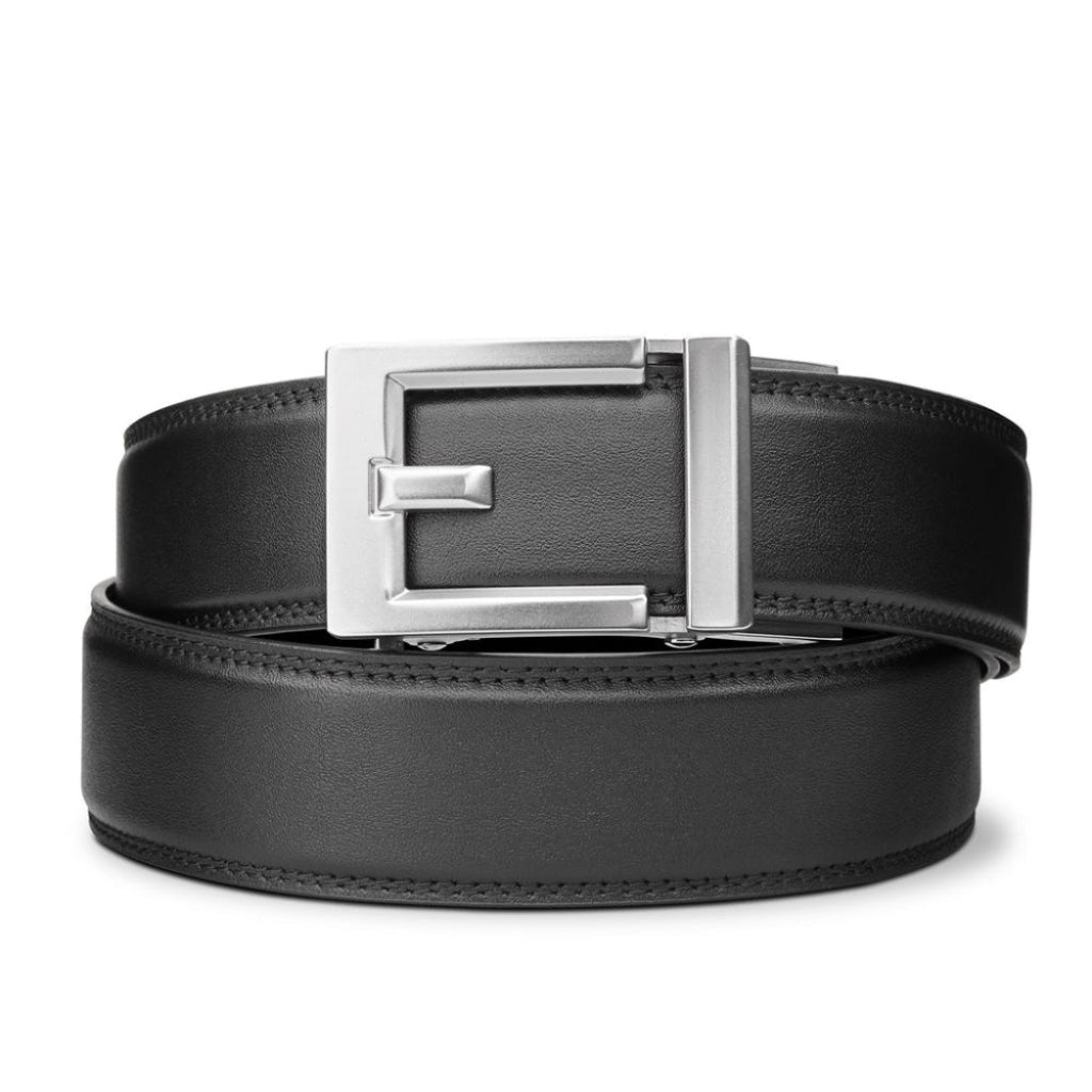 Kore Essentials Classic Leather Ratcheting Belt 1.37" | Express Buckle XL 44" - 54" / Black Full Grain Leather Kore Essentials Classic Leather Ratcheting Belt 1.37" | Express Buckle XL 44" - 54" / Black Full Grain Leather