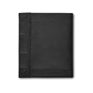 KORE Tactical Nylon TriFold Wallet in Black. Magnetic closure & RFID protected. front.
