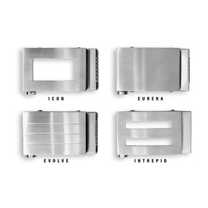 Kore Stainless Steel Ratchet buckles for use with Kore 1-3/8" wide fashion belts 