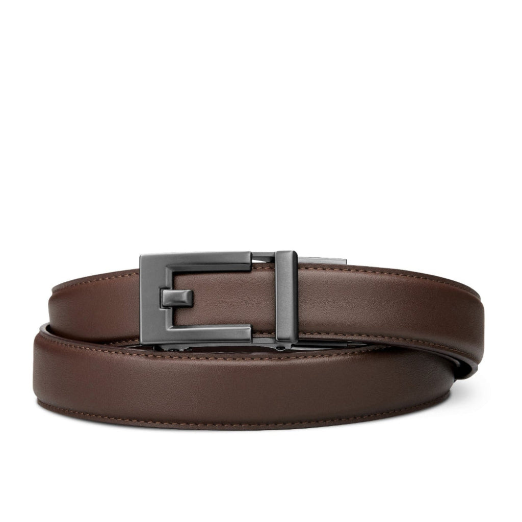 nickel free titanium dress belt buckle modern black KORE Essentials Belts | Impact Slim Buckle & Full-Grain Leather Belt 24"