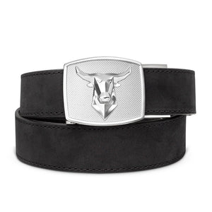 Kore Essentials-BULL BUCKLE | BLACK BUFFALO LEATHER GUN BELT-Gun Belts