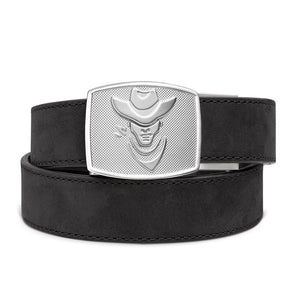 Kore Essentials-COWBOY BUCKLE | BLACK BUFFALO LEATHER GUN BELT-Gun Belts