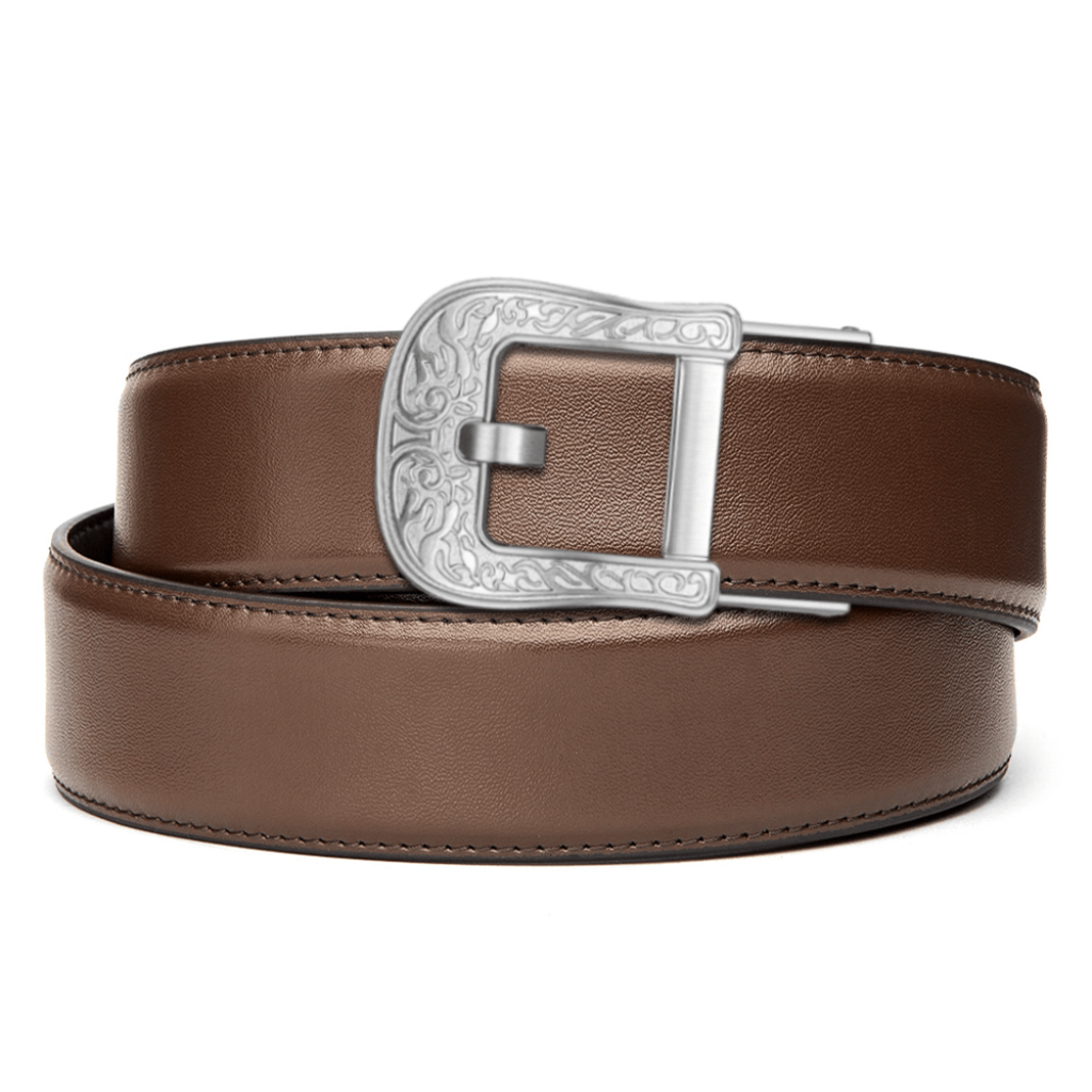 RODEO BUCKLE BROWN LEATHER GUN BELT Kore Essentials