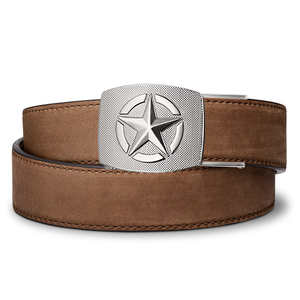 STAR BUCKLE | BUFFALO LEATHER GUN BELT 1.5"
