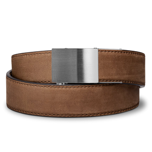 X SERIES BUCKLE  | BROWN BUFFALO LEATHER GUN BELT 1.5"