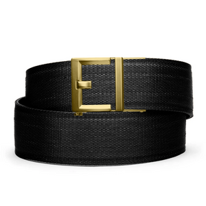 Kore Essentials Black Nylon Garrison Range Gun Belt 1.75" with a Brass G2 Buckle