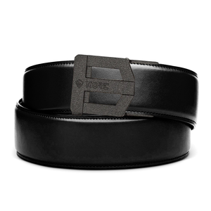 G3 BLACK BUCKLE | LEATHER GARRISON GUN BELT 1.75"