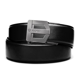 G3 GUNMETAL BUCKLE | LEATHER GARRISON GUN BELT 1.75"