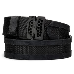 Kore Essentials Micro-Adjustable Black 1.75" Battle Belt with a B1 Buckle on a White Background