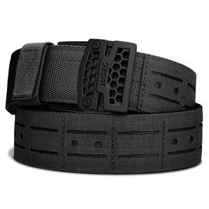 B1 Black Laser Cut Molle Battle Belt on a white background 