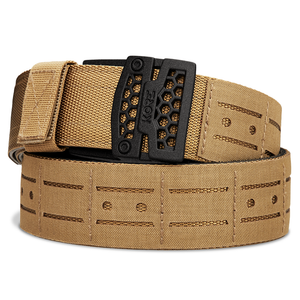 B1 Coyote Laser Cut Molle Battle Belt on a white background 