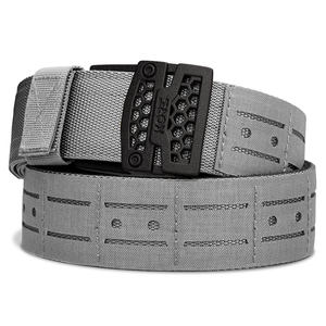 B1 Gray Laser Cut Molle Battle Belt on a white background 