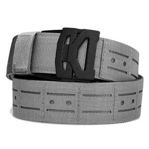 B2 Gray Laser Cut Molle Battle Belt on a white background 