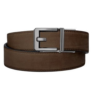 Kore Essentials Coffee Buffalo Leather Ratcheting EDC Gun Belt with an X3 Buckle