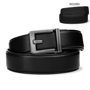 Kore Essentials-EXECUTIVE PROTECTION BLACK LEATHER BELT 1.5": COMPLETE KIT-Gun Belts