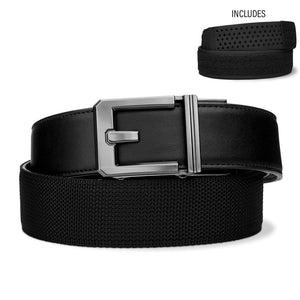 EXECUTIVE PROTECTION BLACK TACTICAL BELT 1.5": COMPLETE KIT
