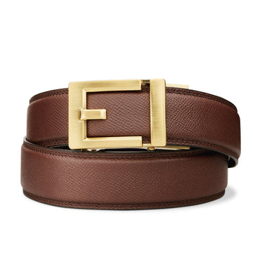 Brown Pebble Grain Leather
