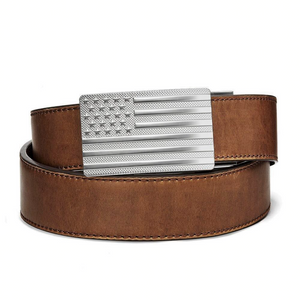 FLAG BUCKLE | BUFFALO LEATHER GUN BELT 1.5"