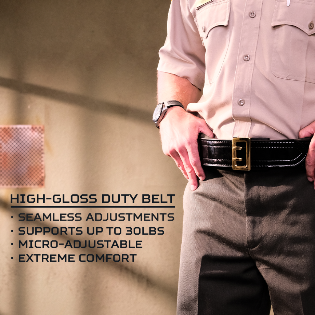 Kore Essentials High Gloss Duty Belt Micro-Adjustable [D1
