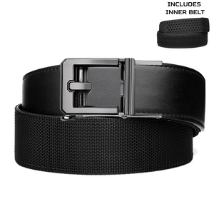 EXECUTIVE PROTECTION BLACK TACTICAL HYBRID BELT 1.5": COMPLETE KIT