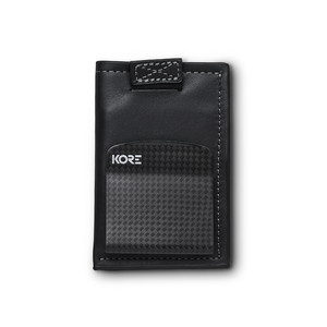 LEATHER SLIM WALLET & CARBON FIBER MONEY CLIP