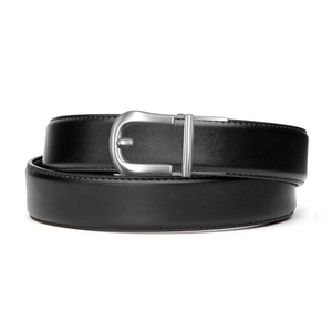 Q1 BUCKLE | BLACK LEATHER QUARTER GUN BELT 1.25"