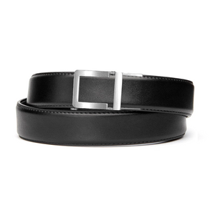 Q2 BUCKLE | BLACK LEATHER QUARTER GUN BELT 1.25"