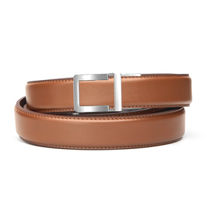 Q2 BUCKLE | BROWN LEATHER QUARTER GUN BELT 1.25"