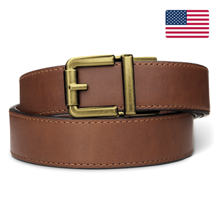 Kore Essentials R1 Brown Ranch Series Gun Belt on a white background