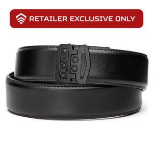 Kore Essentials Black Armortek Leather Gun Belt with an X10 Buckle
