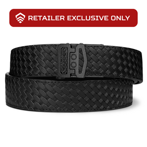 DEALER EXCLUSIVE X10 BUCKLE | BASKETWEAVE / CARBON FIBER GUN BELT
