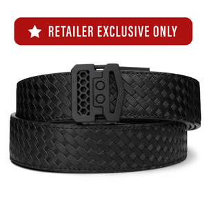 DEALER EXCLUSIVE X10 BUCKLE | BASKETWEAVE / CARBON FIBER GUN BELT