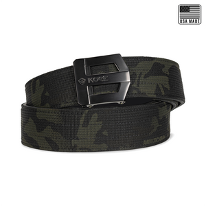 Kore Essentials USA Made Multicam Black 1.75" Garrison Range Gun Belt with a Gunmetal G3 Buckle