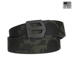 Kore Essentials USA Made Multicam Black Ratcheting Garrison Range Gun Belt with a G3 Buckle
