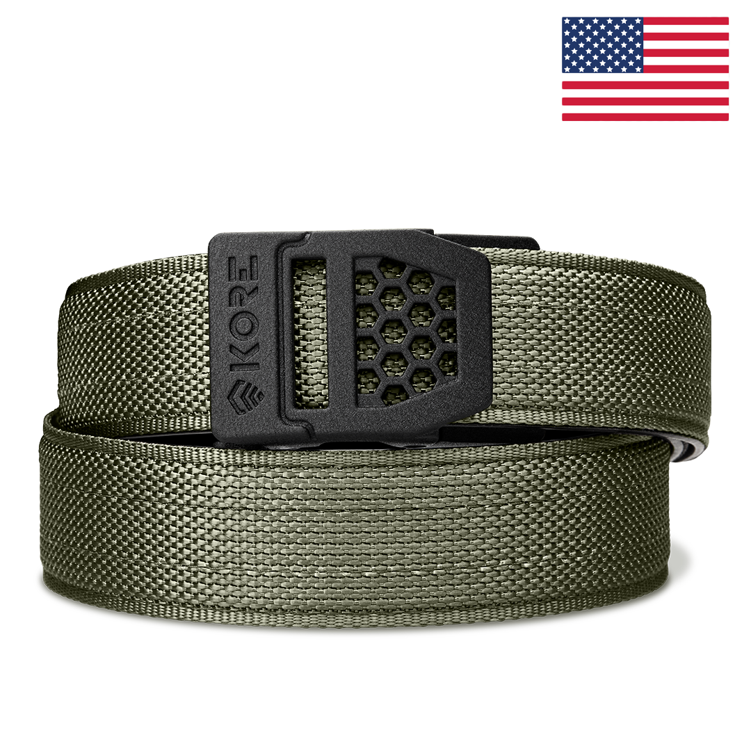 KORE Essentials Ranger Green USA Nylon Web Gun Belt 1.5