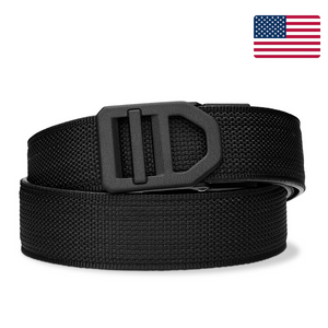 X SERIES BUCKLE  | USA MADE BLACK TACTICAL NYLON GUN BELT 1.5"