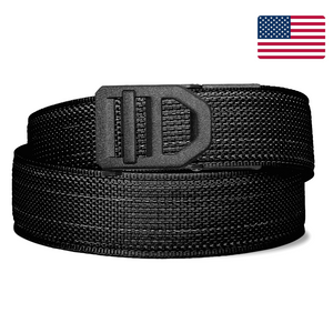 X SERIES BUCKLE  | USA MADE BLACK TACTICAL NYLON GUN BELT 1.5"